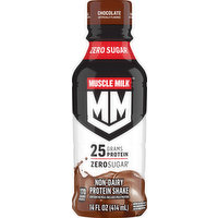 Muscle Milk Protein Shake, Non-Dairy, Zero Sugar, Chocolate, 14 Fluid ounce