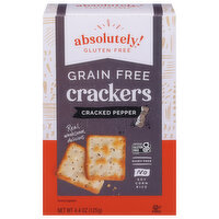Absolutely! Gluten Free Crackers, Grain Free, Cracked Pepper, 4.4 Ounce