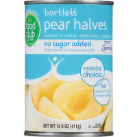 Food Club Pear Halves, Bartlett, 14.5 Ounce