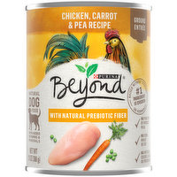 Beyond Natural Wet Dog Food Pate, Grain Free Chicken Carrot & Pea Recipe Ground Entree, 13 Ounce