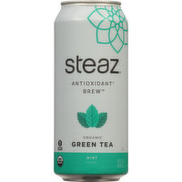 Steaz Green Tea, Organic, Mint Flavored, Antioxidant Brew, 16 Fluid ounce