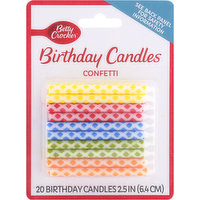 Betty Crocker Birthday Candles, Confetti, 2.5 Inch, 20 Each