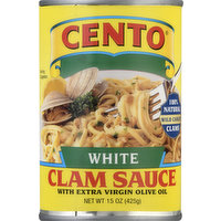 Cento Clam Sauce, with Extra Virgin Olive Oil, White, 15 Ounce