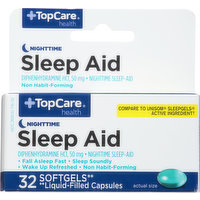 TopCare Sleep Aid, Nighttime, 50 mg, Softgels, 32 Each