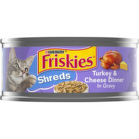 Friskies Cat Food, Turkey & Cheese Dinner in Gravy, 5.5 Ounce