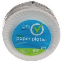 Simply Done Paper Plates, Coated, 1 Each