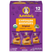Annie's Crackers, Cheddar Bunnies, Original, Baked, 12 Each
