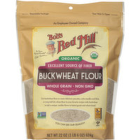 Bob's Red Mill Buckwheat Flour, Organic, Whole Grain, 22 Ounce