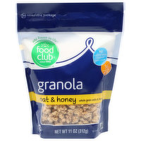 Food Club Granola, Oat & Honey, 11 Ounce