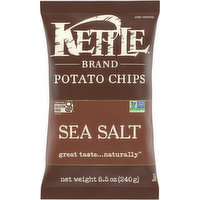 Kettle Brand Potato Chips, Sea Salt, 8.5 Ounce