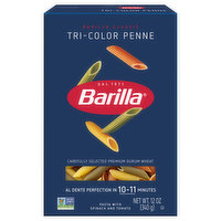 Barilla Penne, Tri-Color, 12 Ounce