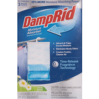 DampRid Moisture Absorber, Fresh Scent, Hanging Bag, 3 Pack, 3 Each