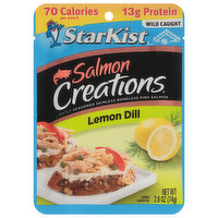 StarKist Pink Salmon, Lemon Dill, Skinless, Boneless, Wild Caught, 2.6 Ounce