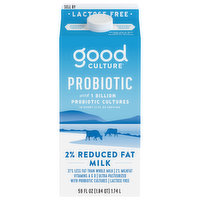 Good Culture Milk, Reduced Fat, Probiotic, 2% Milkfat, 59 Fluid ounce