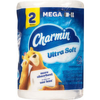 Charmin Bathroom Tissue, Ultra Soft, Mega Rolls, 2-Ply, 2 Each