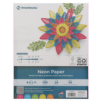 PrintWorks Neon Paper, 100 Each