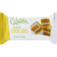 Cakebites Lemon Layers, Sweet, 2 Ounce