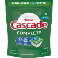 Cascade Dishwasher Detergent, Fresh Scent, 18 Each