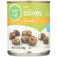 Food Club Sliced Ripe Olives, 3.8 Ounce