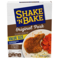 Shake 'N Bake Coating Mix, Seasoned, Original Pork, Value Size, 4 Each