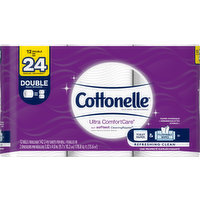 Cottonelle Toilet Paper, Double Rolls, 2-Ply, 12 Each