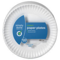 Simply Done Paper Plates, Coated, 100 Each