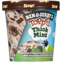 Ben & Jerry's Topped Thick Mint Ice Cream, 15.2 Fluid ounce