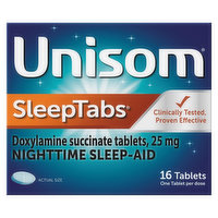 Unisom Nighttime Sleep-Aid, 25 mg, 16 Each