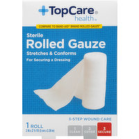 TopCare Rolled Gauze, Sterile, 1 Each