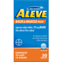 Aleve Back & Muscle Pain, 220 mg, Tablets, 50 Each