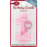 Betty Crocker Birthday Candle, Baby's 1st, 4 Inch, Girl, 1 Each