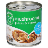 Food Club Mushrooms, Pieces & Stems, 7 Ounce