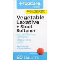 TopCare Vegetable Laxative + Stool Softener, Tablets, 60 Each