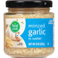 Food Club Garlic in Water, Minced, 8 Ounce