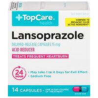 TopCare Lansoprazole, 15 mg, Delayed-Release Capsules, 14 Each
