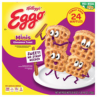 Eggo Waffles, Cinnamon Toast, Minis, Family Pack, 24 Each