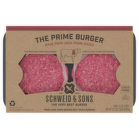 Schweid & Sons Beef Chuck Burgers, Ground, The Prime Burger