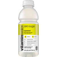 Vitaminwater Water Beverage, Zero Sugar, Lemonade Flavored, 20 Fluid ounce