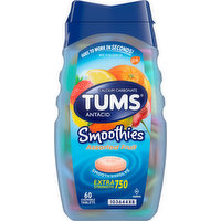 Tums Antacid, Extra Strength 750, Chewable Tablets, Assorted Fruit, 60 Each