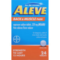 Aleve Back & Muscle Pain, 220 mg, Tablets, 24 Each