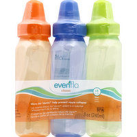 Evenflo Bottles, Slow, Tint, 8 oz, 1 0-3 m, 3 Each