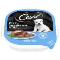 Cesar Canine Cuisine, Chicken & Beef Recipe, Classic Loaf in Sauce, Puppy, 3.5 Ounce