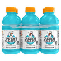 Gatorade Thirst Quencher, Zero Sugar, Glacier Freeze, 6 Each