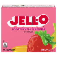 Jell-O Gelatin Dessert, Strawberry Banana, 3 Ounce