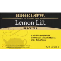 Bigelow Black Tea, Lemon Lift, Tea Bags, 20 Each