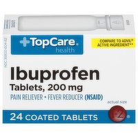 TopCare Ibuprofen, 200 mg, Coated Tablets, 24 Each