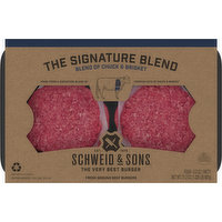 Schweid & Sons Beef Burgers, Ground, Fresh, 4 Each