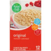 Food Club Original Instant Oatmeal, 11.8 Ounce