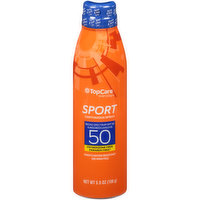 TopCare Sport Sweat/Water Resistant Uva/Uvb Broad Spectrum Spf 50 Sunscreen Continuous Spray, 5.5 Ounce