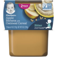 Gerber Apple Banana with Oatmeal Baby Food, 8 Ounce